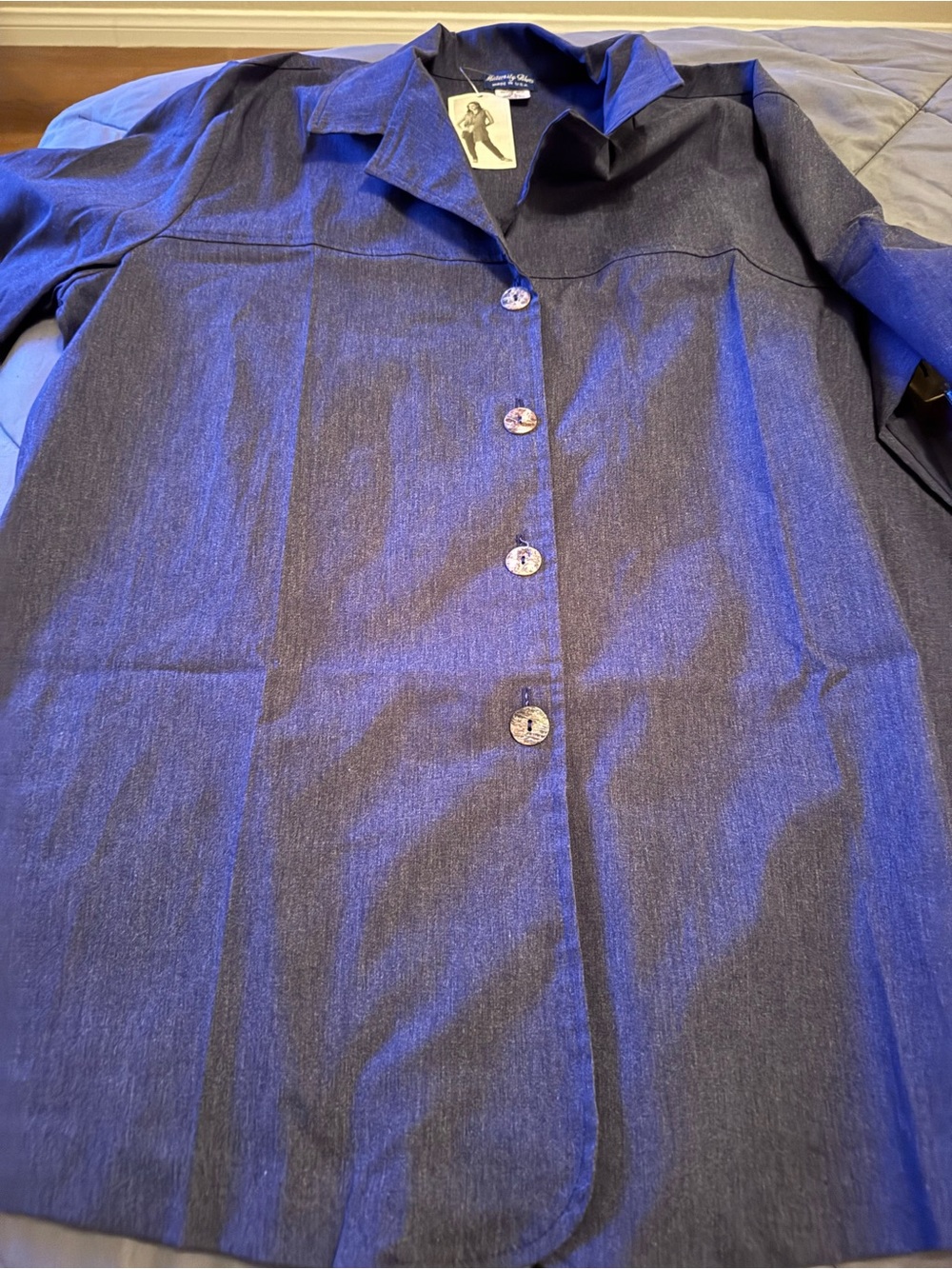 Maternity Women’s Navy Button-Front Jacket New